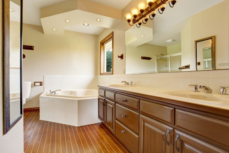 Bathroom with Natural Wood Accents